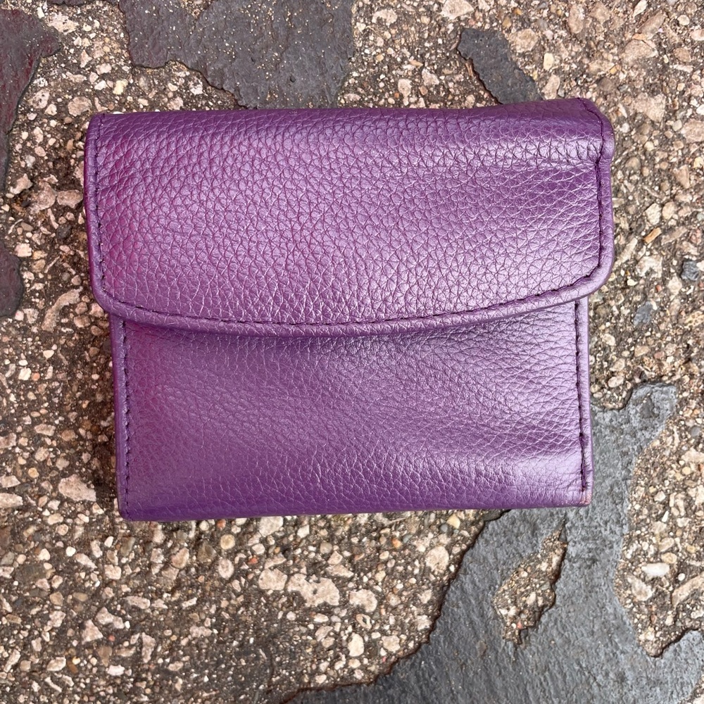 Small Purple Genuine Leather Women’s Wallet